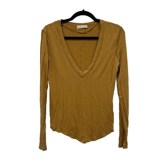We the Free Moon Dance long Sleeve mustard color size Xsmall‎ Xs - Picture 1 of 8